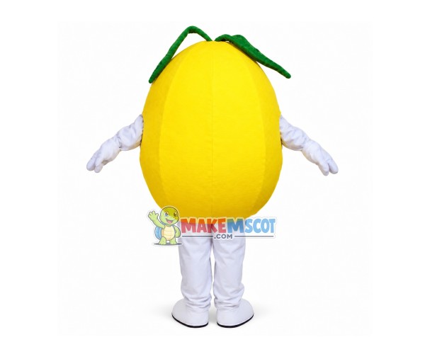 Cartoon Melon With Frowning Expression Mascot Costume Cartoon Melon With Frowning Expression Mascot Costume