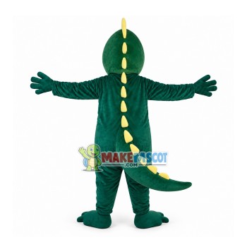Slack Pointed Head Green Dinosaur Mascot Costume Slack Pointed Head Green Dinosaur Mascot Costume