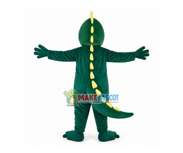 Slack Pointed Head Green Dinosaur Mascot Costume Slack Pointed Head Green Dinosaur Mascot Costume