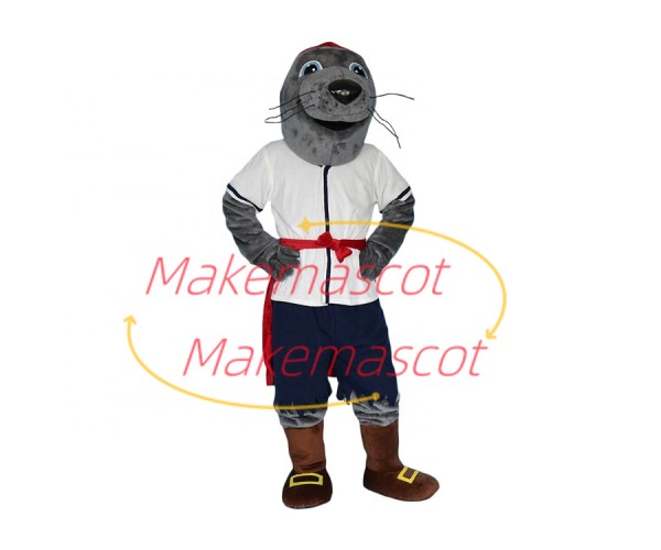 Wrestler Seal Tied To Race Rope Mascot Costume Wrestler Seal Tied To Race Rope Mascot Costume