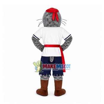 Wrestler Seal Tied To Race Rope Mascot Costume