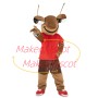 Brown Giant Fly With Eyes Isolated Mascot Costume