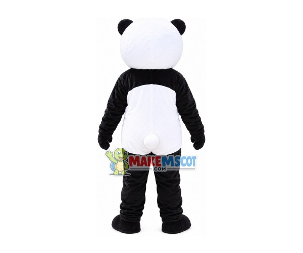Cute Panda Holding Bamboo Leaves Mascot Costume Cute Panda Holding Bamboo Leaves Mascot Costume