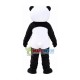 Cute Panda Holding Bamboo Leaves Mascot Costume Cute Panda Holding Bamboo Leaves Mascot Costume