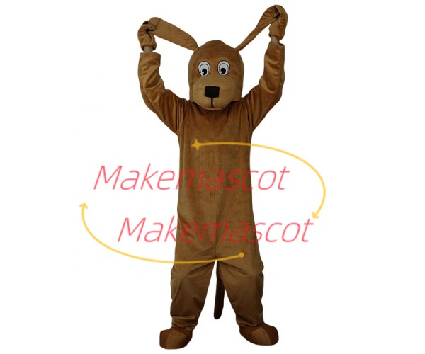 Naughty House Dog Pulling Ears Mascot Costume Naughty House Dog Pulling Ears Mascot Costume