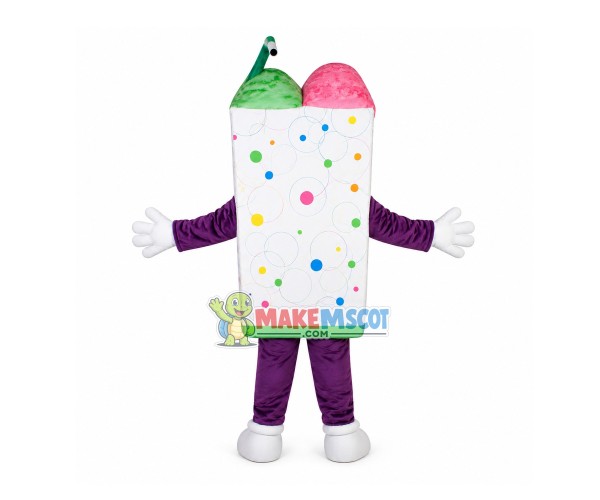 Sicilian Two-color Jam Ice Cream Mascot Costume Sicilian Two-color Jam Ice Cream Mascot Costume