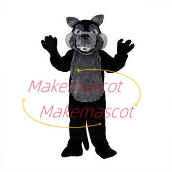 Ill-intentioned Black Wolf Adult Mascot Costume Ill-intentioned Black Wolf Adult Mascot Costume