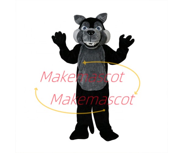 Ill-intentioned Black Wolf Adult Mascot Costume Ill-intentioned Black Wolf Adult Mascot Costume