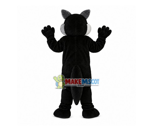 Ill-intentioned Black Wolf Adult Mascot Costume Ill-intentioned Black Wolf Adult Mascot Costume