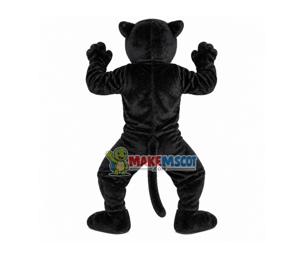 Focused Black Panther In Hunting State Mascot Costume Focused Black Panther In Hunting State Mascot Costume