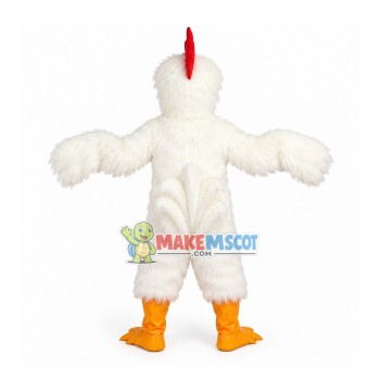 Flapping White Captive Chicken Mascot Costume