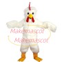 Flapping White Captive Chicken Mascot Costume