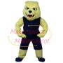 Fitness Trainer The Yellow Muscular Bulldog Mascot Costume