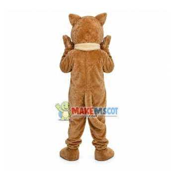 Panicking Brown Skinny Fox Mascot Costume Panicking Brown Skinny Fox Mascot Costume