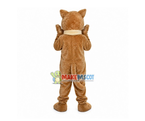 Panicking Brown Skinny Fox Mascot Costume Panicking Brown Skinny Fox Mascot Costume