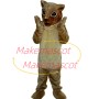 Panicking Brown Skinny Fox Mascot Costume
