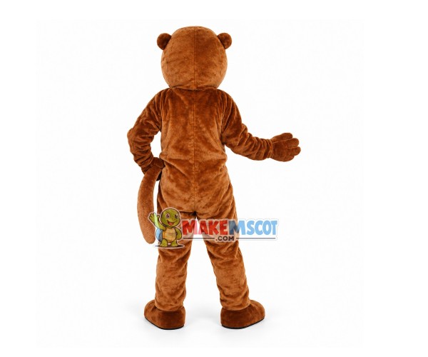 Calm Red-eyed Adult Beaver Mascot Costume Calm Red-eyed Adult Beaver Mascot Costume