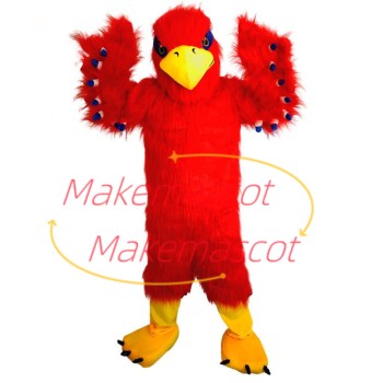 The Waving Wings Red-haired Falcon Mascot Costume