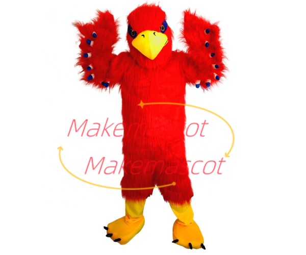 The Waving Wings Red-haired Falcon Mascot Costume