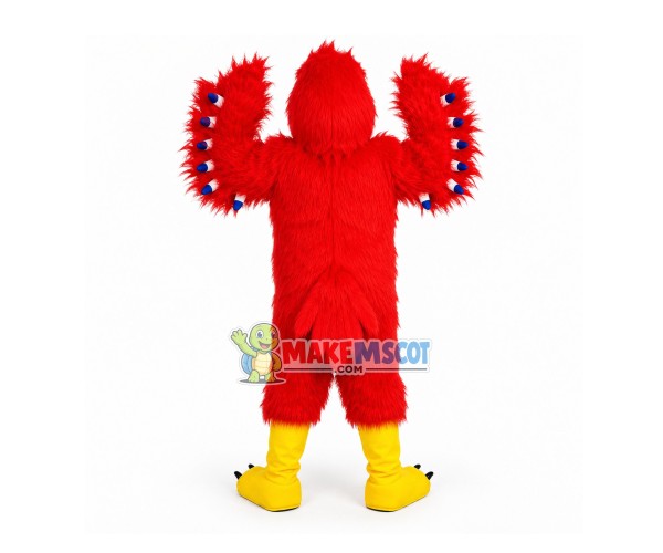 The Waving Wings Red-haired Falcon Mascot Costume The Waving Wings Red-haired Falcon Mascot Costume