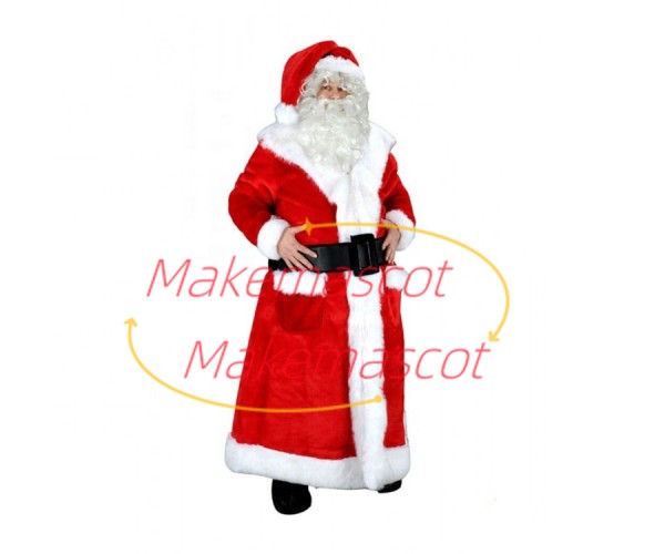 Santa Claus In Christmas Robe Mascot Costume Santa Claus In Christmas Robe Mascot Costume
