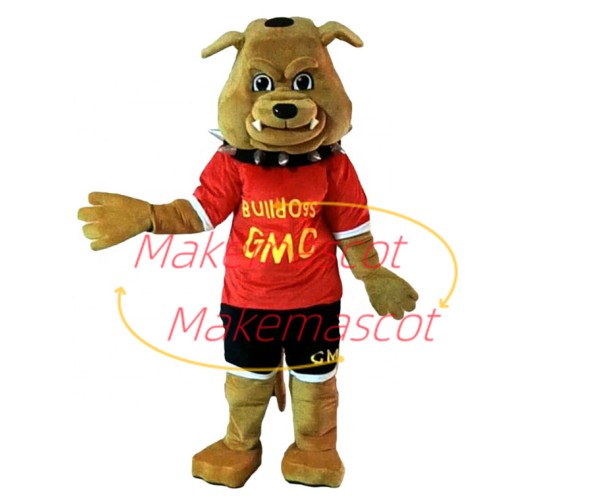 Serious Team Member Bulldog Mascot Costume Serious Team Member Bulldog Mascot Costume