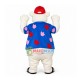Beach Polar Bear Wearing Printed Shirt Mascot Costume Beach Polar Bear Wearing Printed Shirt Mascot Costume