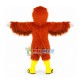 Warning Orange Hairy Muscular Falcon Mascot Costume Warning Orange Hairy Muscular Falcon Mascot Costume