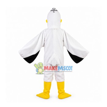 Hoarse The White Pelican Mascot Costume Hoarse The White Pelican Mascot Costume