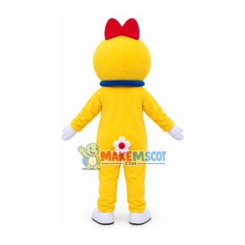 Adorable Cartoon Dorami With Bow Mascot Costume Adorable Cartoon Dorami With Bow Mascot Costume