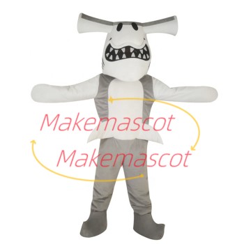 Biting Terrifying Great White Shark Mascot Costume Biting Terrifying Great White Shark Mascot Costume