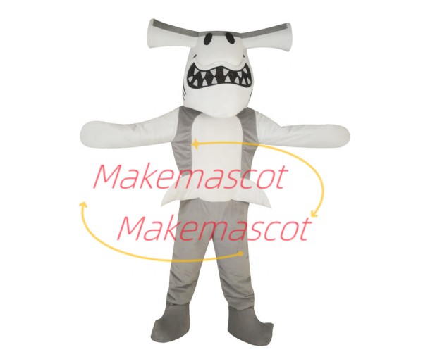 Biting Terrifying Great White Shark Mascot Costume Biting Terrifying Great White Shark Mascot Costume
