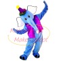Cheerful Little Blue Elephant Mascot Costume for Birthday Party