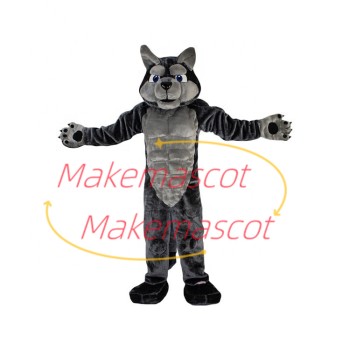 Adult Muscular Forceful Wolf Mascot Costume Adult Muscular Forceful Wolf Mascot Costume