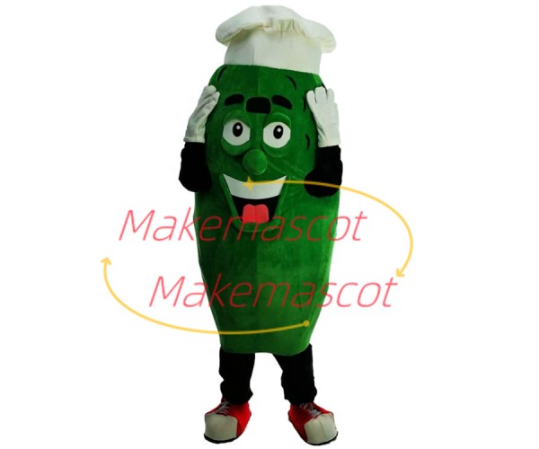 Smiling Vegetable Melon Wearing Chef Hat Mascot Costume Smiling Vegetable Melon Wearing Chef Hat Mascot Costume