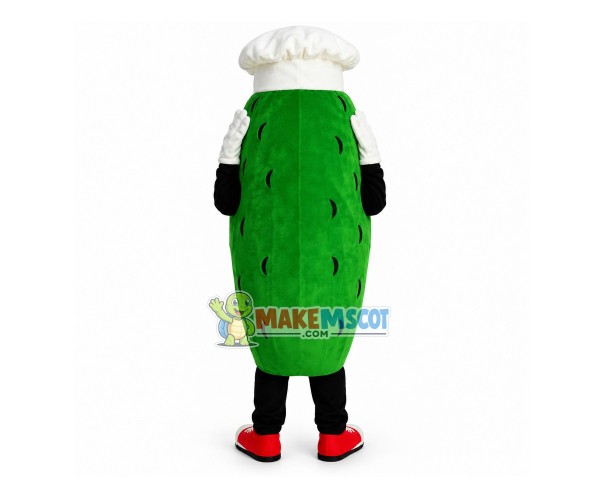 Smiling Vegetable Melon Wearing Chef Hat Mascot Costume Smiling Vegetable Melon Wearing Chef Hat Mascot Costume