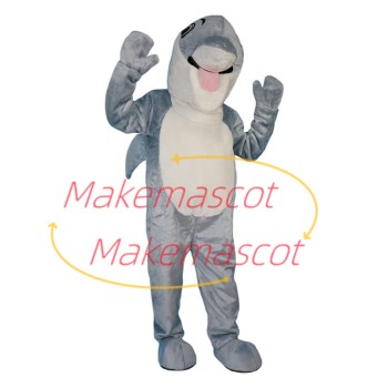 Teasing Dolphin With Tongue Out Mascot Costume