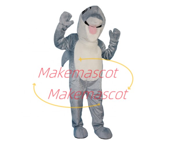 Teasing Dolphin With Tongue Out Mascot Costume Teasing Dolphin With Tongue Out Mascot Costume