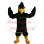 All Over Black Hairy Goshawk Mascot Costume