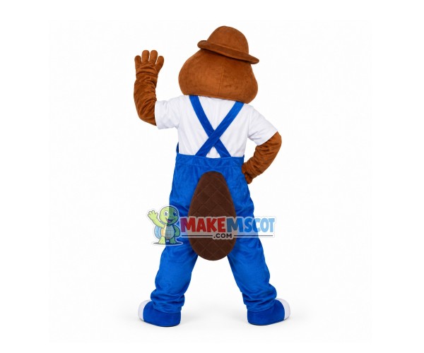 Mr Squirrel In Casual Clothes Mascot Costume