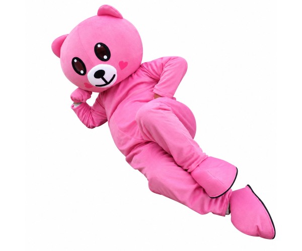 Pink Rilakkuma Lying On Back Mascot Costume Pink Rilakkuma Lying On Back Mascot Costume