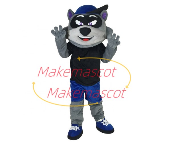 Raccoon Playing In The Playground Mascot Costume Raccoon Playing In The Playground Mascot Costume