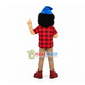 Scruffy Bearded Young Artist Mascot Costume Scruffy Bearded Young Artist Mascot Costume