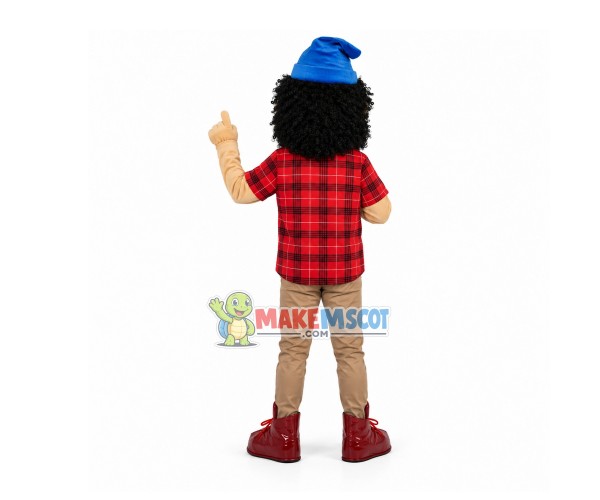 Scruffy Bearded Young Artist Mascot Costume Scruffy Bearded Young Artist Mascot Costume