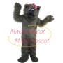 Long-haired Bear With Pink Hairpin Mascot Costume