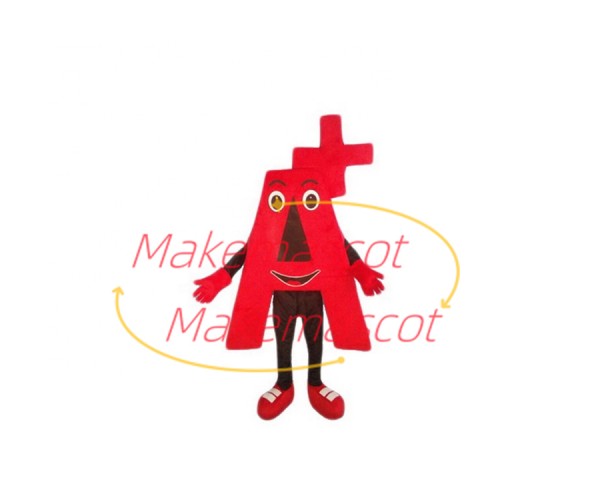 Red A Symbol Mascot Costume For Classroom Red A Symbol Mascot Costume For Classroom