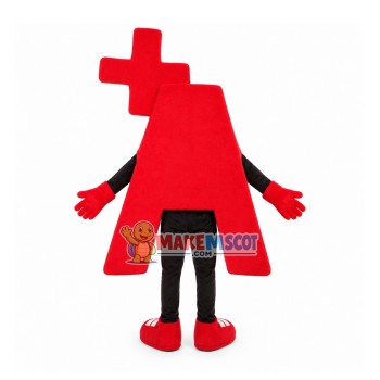 Red A Symbol Mascot Costume For Classroom Red A Symbol Mascot Costume For Classroom