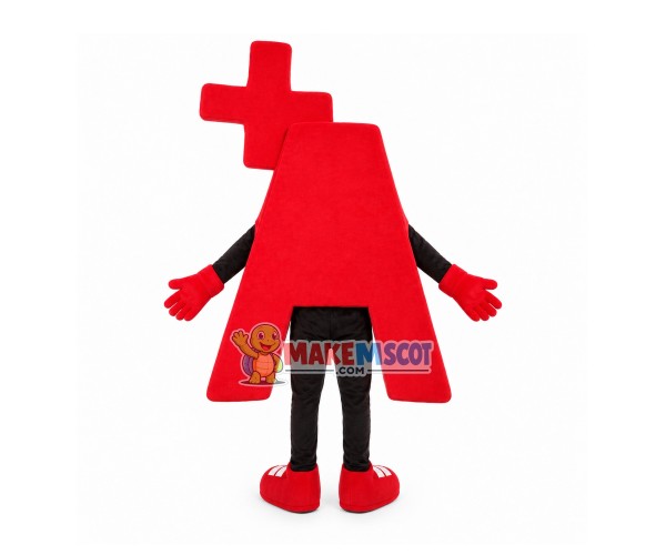 Red A Symbol Mascot Costume For Classroom Red A Symbol Mascot Costume For Classroom