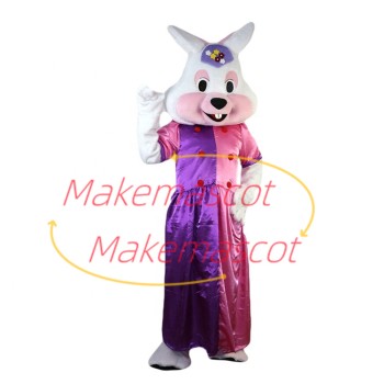 Pretty Miss Rabbit Mascot Costume for Party