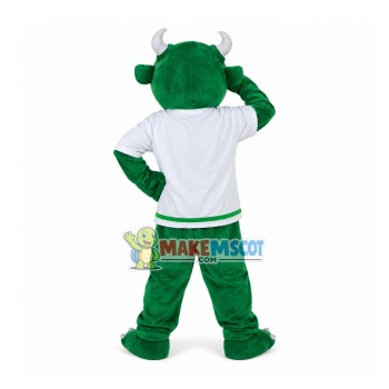 Ugly Green Monster With Fangs Mascot Costume Ugly Green Monster With Fangs Mascot Costume